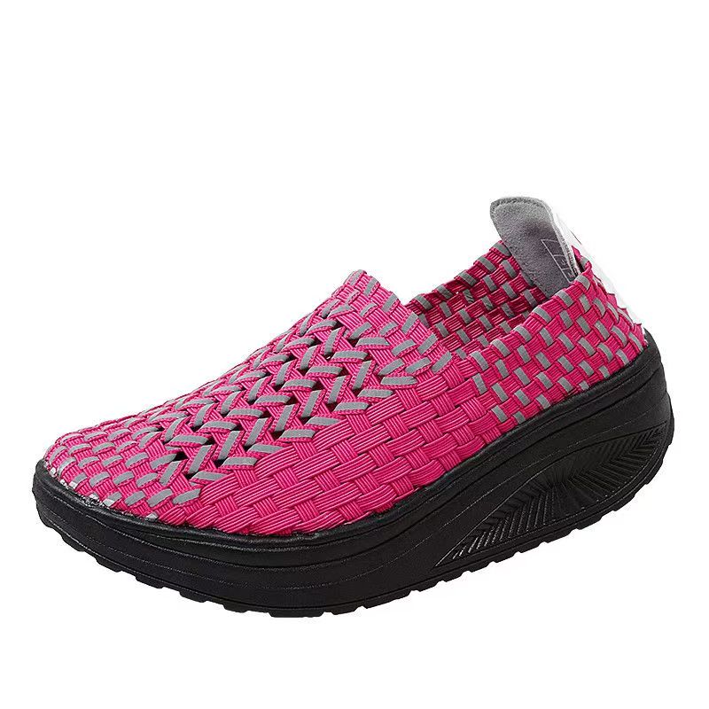 Running Shoes Lightweight - Kadın El Dokuması Dolgu Topuk Günlük