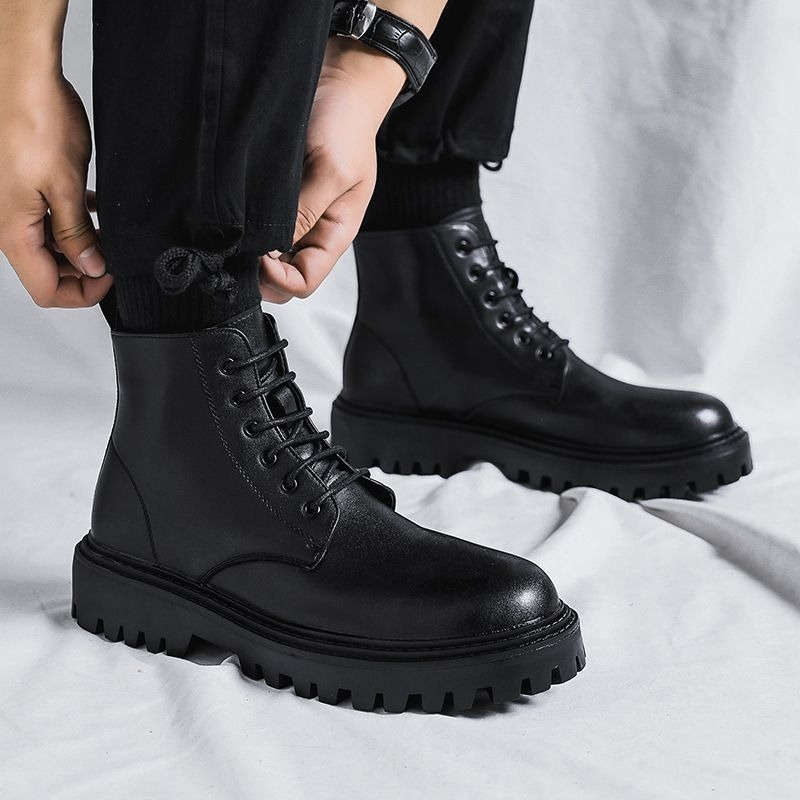 Erkek Yüksek Bilekli Deri Botl - Men'S Shoes Height Increase incelemesi ve fiyatı