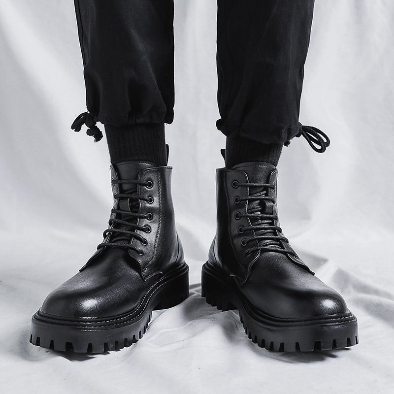 Erkek Yüksek Bilekli Deri Botl - Men'S Shoes Height Increase incelemesi ve fiyatı