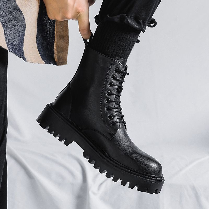 Erkek Yüksek Bilekli Deri Botl - Men'S Shoes Height Increase incelemesi ve fiyatı